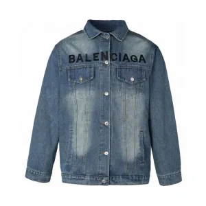Designer Balenciaga Outerwear Red Denim