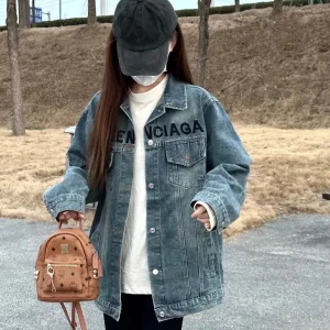 High Quality Balenciaga Outerwear Red Denim
