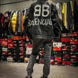 High Quality Luxury Balenciaga Jeans Red Denim High-Quality Design Street Style