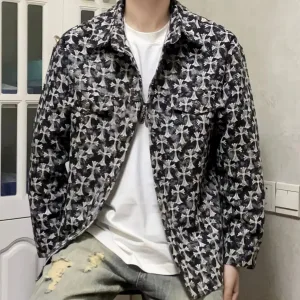 AAA Luxury Chrome Hearts Jacket Red Jacquard Denim