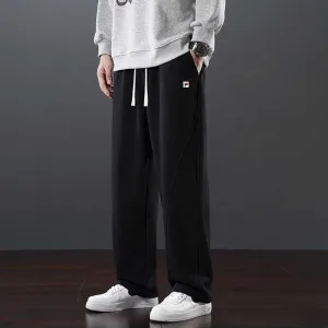 Luxury Designer Fila Sweatpants Red Cotton Polyester Spring Autumn Natural Drape