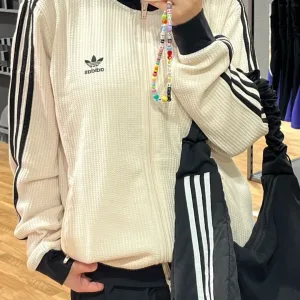 AAA Luxury Adidas Outerwear Black Jacquard Autumn Winter Early Embroidery Patch