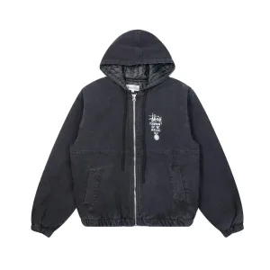 High Quality Stussy Outerwear Red Cotton Satin
