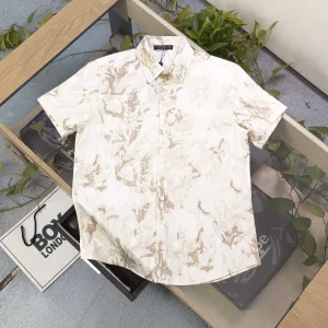 Super Clone Louis Vuitton Short-Sleeved Shirt Red Enhanced Comfort