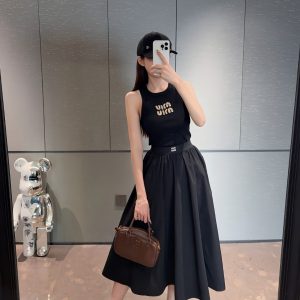 High Quality Miu Miu Midi Skirt