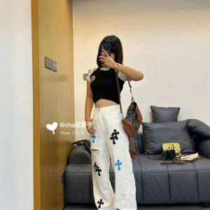 High Quality Chrome Hearts Leather Trousers