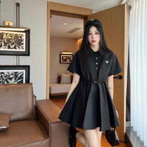 High Quality Luxury Prada Nylon Dress