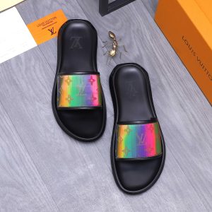 Aaa Louis Vuitton Faux Leather Slippers