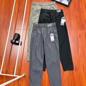 Super Clone Lululemon Casual Pants Red Cotton Nylon Even Stitching 3D Logo