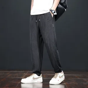 High Quality Luxury Nike Straight-Leg Pants Brown Spring Summer Autumn Patch