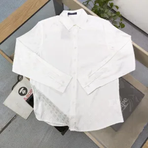 Super Clone Designer Louis Vuitton Long-Sleeved Shirt Ash Jacquard