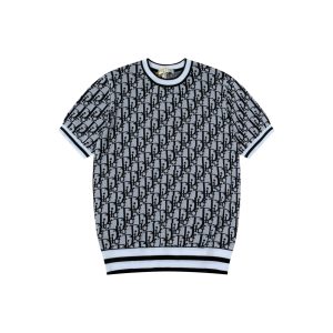 Luxury Aaa Dior Jacquard Short-Sleeved Shirts