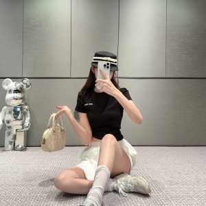 Aaa High Quality Miu Miu Jacquard Short Sleeves