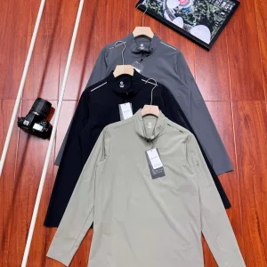 High Quality Lululemon Long-Sleeved Black Polyester Slim Fit