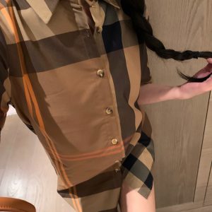 Designer Aaa Burberry Plaid Shirts