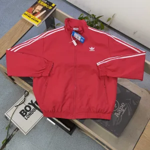 Super Clone High Quality Adidas Coat Red Woven Fabric