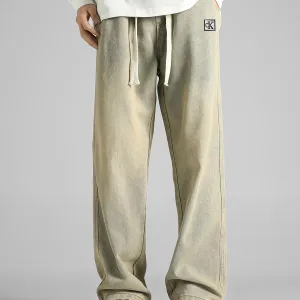 Reps Luxury Calvin Klein Pants Red Relaxed Fit Adjustable Drawstring Suitable For All Body Types Patch