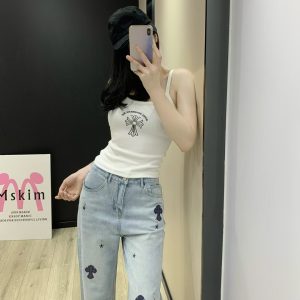 High Quality Chrome Hearts Stone Jeans