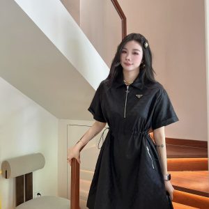 Designer Luxury Prada Jacquard Dress For Summer