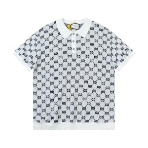 Designer Gucci Jacquard Short-Sleeved Shirts