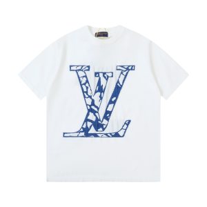Luxury Louis Vuitton Jacquard Short-Sleeved Shirts