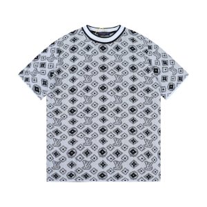 Luxury Louis Vuitton Jacquard Short-Sleeved Shirts