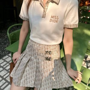 1:1 Dior Jacquard Short-Sleeved Shirts