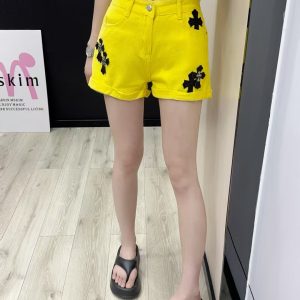 Designer Chrome Hearts Denim Shorts