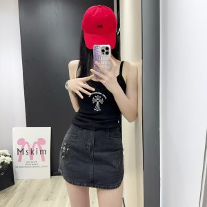Aaa Chrome Hearts Denim Short Skirt