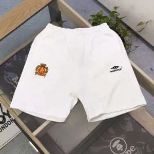 AAA Balenciaga Shorts Red Adjustable Drawstring Street Style