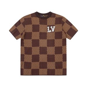 1:1 Louis Vuitton Jacquard Short-Sleeved Shirts