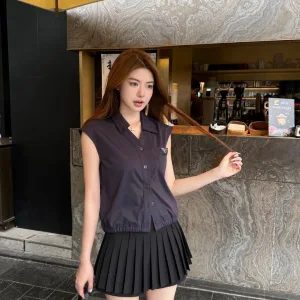 High Quality Designer Prada Sleeveless Shirt