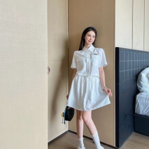 High Quality Miu Miu Lace Short-Sleeved Shirt