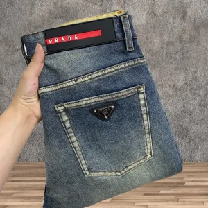 Reps Prada Jeans Red Cotton Denim Winter