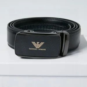 Luxury Designer Armani Belt Red Top-Grain Cowhide