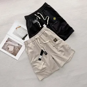 High Quality Stone Island Shorts Red Quick-Drying Summer