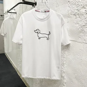 Designer AAA Thom Browne Short Sleeves Red Cotton Pure