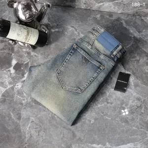 High Quality Armani Jeans Red Denim Autumn Winter Slim Fit