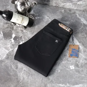 High Quality Burberry Jeans Red Denim Autumn Winter Slim Fit