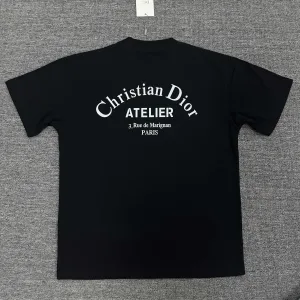 Designer Dior Short-Sleeved T-Shirt Black Cotton Simple And Elegant Spring Summer