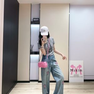 Luxury 1:1 Chrome Hearts Stone Jeans