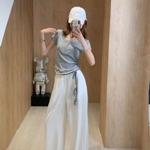 Aaa Designer Miu Miu Short-Sleeved Shirt
