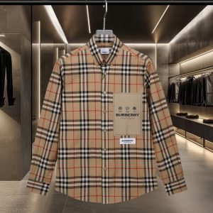 1:1 Aaa Burberry Cotton Long-Sleeved Shirt