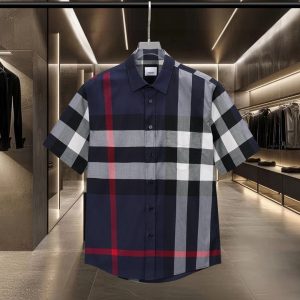 High Quality Burberry Cotton Short-Sleeved Shirt