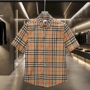 Luxury Burberry Short-Sleeved Shirt Cotton Poplin Delicate And Soft To The Touch