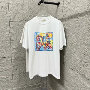 AAA Reps Hermes Short-Sleeved T-Shirt Black Cotton Spring Summer