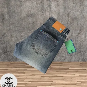Reps AAA Louis Vuitton Jeans Red Cotton Denim