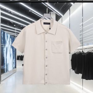 1:1 Louis Vuitton Jacquard Short-Sleeved Shirts