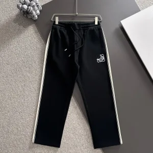 Designer Loewe Pants Black Autumn Embroidery
