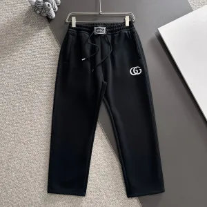 Reps High Quality Gucci Pants Black Autumn Embroidery